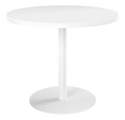 Mesa de reunión redonda Ecla blanca Ø 100 cm