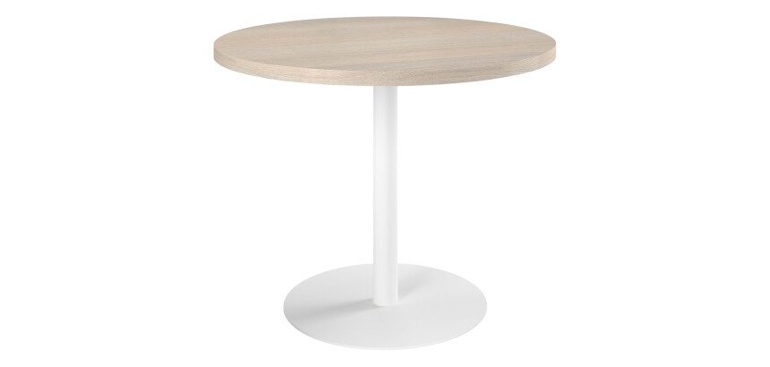Table de réunion ronde chêne gris Ø 100 cm - Arch