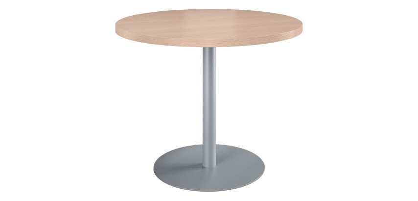 Mesa de reunión redonda Ecla roble claro Ø 100 cm