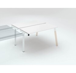 Conjunto de 2 mesas rectas Ecla patas metal y madera- Elemento siguiente