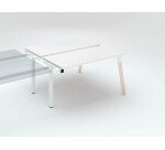 Pôle de 2 bureaux ECLA profondeur 126 piètement métal bois - élément suivant