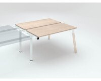 Bench 2 scrivanie modulo aggiuntivo game bianche e rovere
