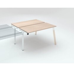 Conjunto de 2 mesas rectas Ecla patas metal y madera- Elemento siguiente