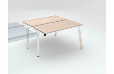 Bench 2 scrivanie modulo aggiuntivo game bianche e rovere