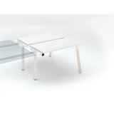 Pôle de 2 bureaux droits L 120 x P 60 cm, piétement bois métal - Arch - Elément suivant