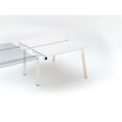 Pôle de 2 bureaux droits L 120 x P 60 cm, piétement bois métal - Arch - Elément suivant