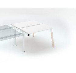 Center of 2 ECLA office desks depth 126 metal wood base - next element