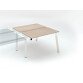 Pôle de 2 bureaux droits L 120 x P 60 cm, piétement bois métal - Arch - Elément suivant