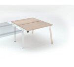 Pôle de 2 bureaux ECLA profondeur 126 piètement métal bois - élément suivant