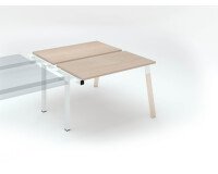 Pôle de 2 bureaux droits L 120 x P 60 cm, piétement bois métal - Arch - Elément suivant