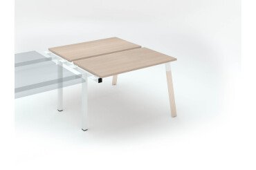 Pôle de 2 bureaux ECLA profondeur 126 piètement métal bois - élément suivant