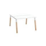 Pôle de 2 bureaux droits L 120 x P 60 cm, piétement bois métal - Arch