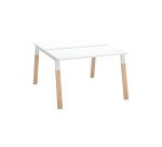 Pôle de 2 bureaux droits L 120 x P 126 cm, piétement bois métal - Arch