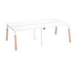 Isle of 4 desks ECLA W 120 x D 60 cm undercarriage in metal finish in wood 