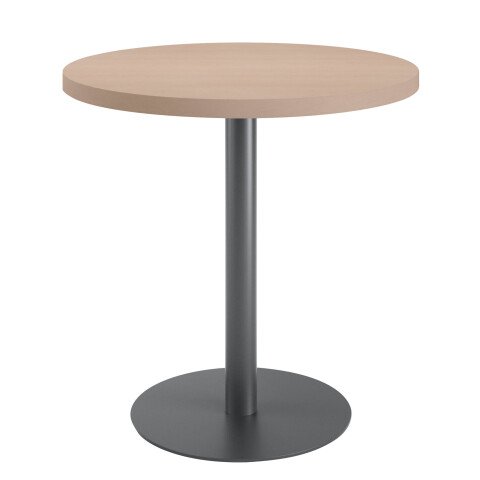 Mesa de reunión redonda Ecla roble claro Ø 80 cm pata antracita