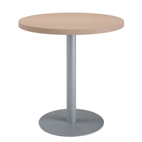 Mesa de reunión redonda Ecla roble claro Ø 80 cm aluminio