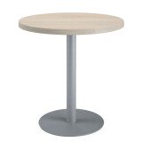 Tavolo da riunione rovere grigio diametro 80 cm piede a alluminio