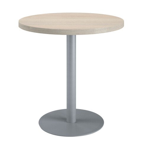 Mesa de reunión redonda Ecla roble gris Ø 80 cm pata aluminio