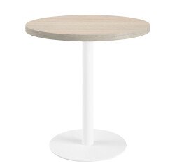 Mesa de reunión redonda Ecla roble gris Ø 80 cm