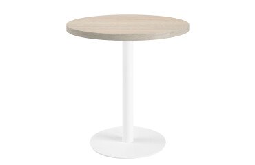 Mesa de reunión redonda Ecla roble gris Ø 80 cm