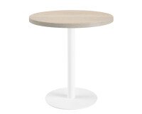 Mesa de reunión redonda Ecla roble gris Ø 80 cm