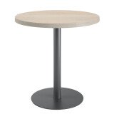 Mesa de reunión redonda Ecla roble gris Ø 80 cm