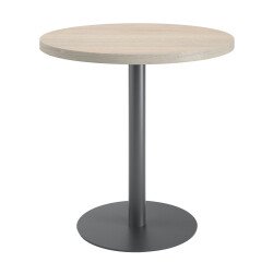 Mesa de reunión redonda Ecla roble gris Ø 80 cm