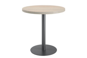 Mesa de reunión redonda Ecla roble gris Ø 80 cm
