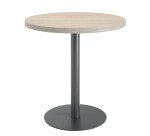 Mesa de reunión redonda Ecla roble gris Ø 80 cm