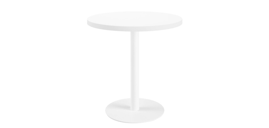 Table de réunion ronde blanc Ø 80 cm - Arch