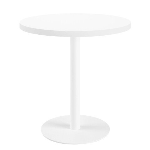 Mesa de reunión redonda Ecla blanca Ø 80 cm pata blanca