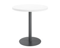 Mesa de reunión redonda Ecla blanca Ø 80 cm