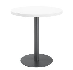 Mesa de reunión redonda Ecla blanca Ø 80 cm