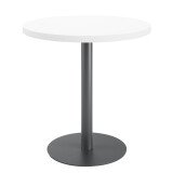 Tavolo bianco da riunione diametro 80 cm piede antracite