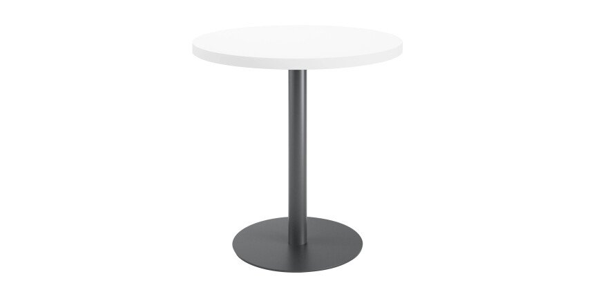 Mesa de reunión redonda Ecla blanca Ø 80 cm