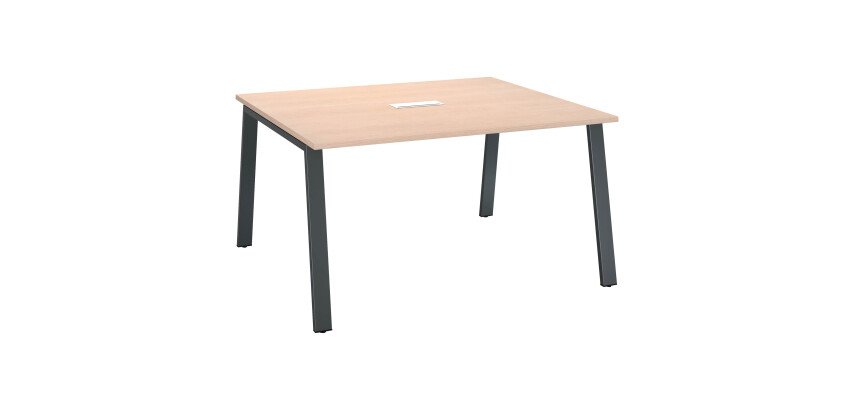Table de réunion modulable ECLA L 140 x P 126 piétement métal