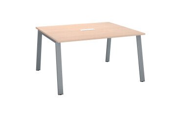 Table de réunion modulable ECLA L 140 x P 126 piétement métal