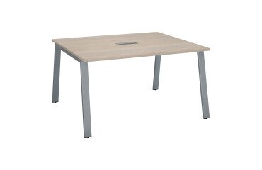 Mesa de reunión modulable Ecla An. 140 x Fon 126 cm patas metal