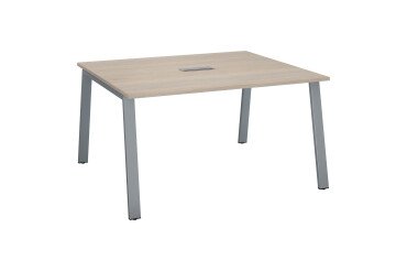 Mesa de reunión modulable Ecla An. 140 x Fon 126 cm patas metal