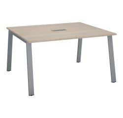 Mesa de reunión modulable Ecla An. 140 x Fon 126 cm patas metal