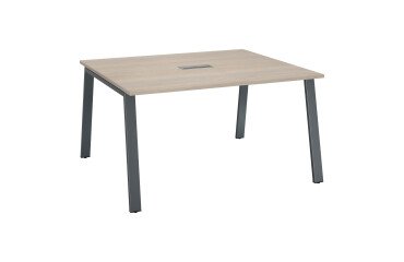 Mesa de reunión modulable Ecla An. 140 x Fon 126 cm patas metal
