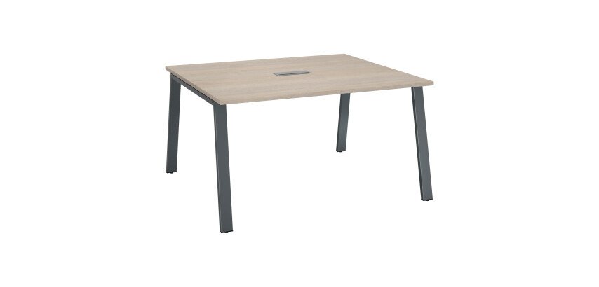 Mesa de reunión modulable Ecla An. 140 x Fon 126 cm patas metal