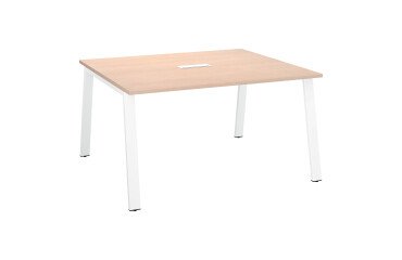 Table de réunion modulable ECLA L 140 x P 126 piétement métal