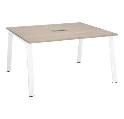 Mesa de reunión modulable Ecla An. 140 x Fon 126 cm patas metal