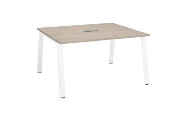 Mesa de reunión modulable Ecla An. 140 x Fon 126 cm patas metal