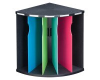Sorteerder The Corner 5 compartimenten Exacompta zwart/assortiment