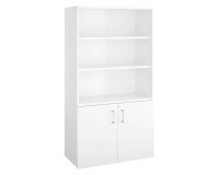 Bücherschrank Holz mit Türen Ecla H 182 x T 100 cm