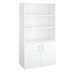 Bibliotheekkast hout met deuren Ecla H 182 x B 100 cm