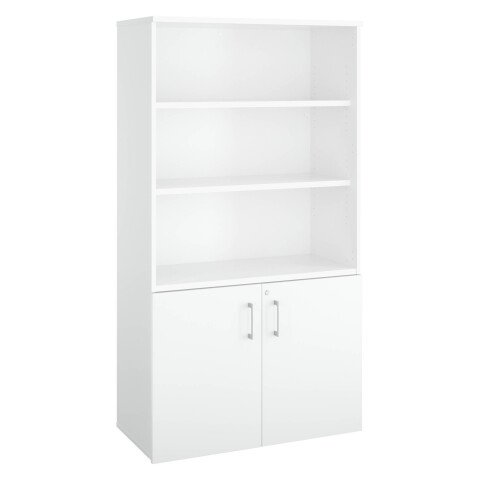 Biblioteca con puertas Ecla Alt 182 x An 100 cm blanca