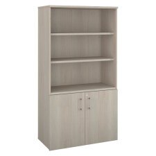 Bibliotheekkast hout met deuren Ecla H 182 x B 100 cm